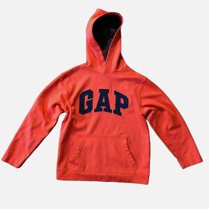 GapKids Pullover Hoodie Sweatshirt Logo Orange Sz. L